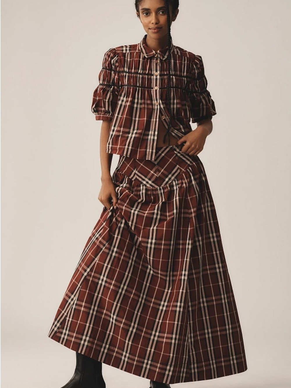 Anthropologie
Maeve Drop-Waist Taffeta Maxi Skirt